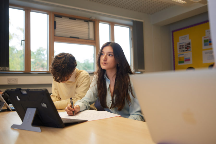 Sixth form students in lesson