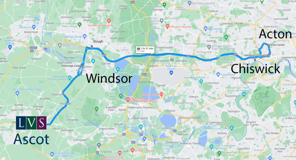 Map of Chiswick Bus Route 