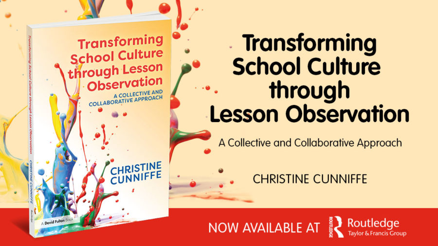 Christine Cunniffe 'Transforming School Culture through Lesson Observation' book promotion