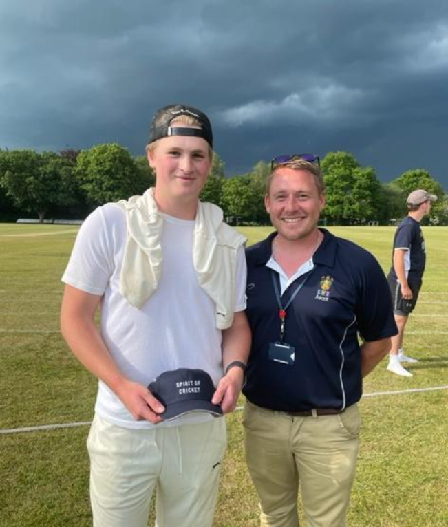 Edward at the Cricket game