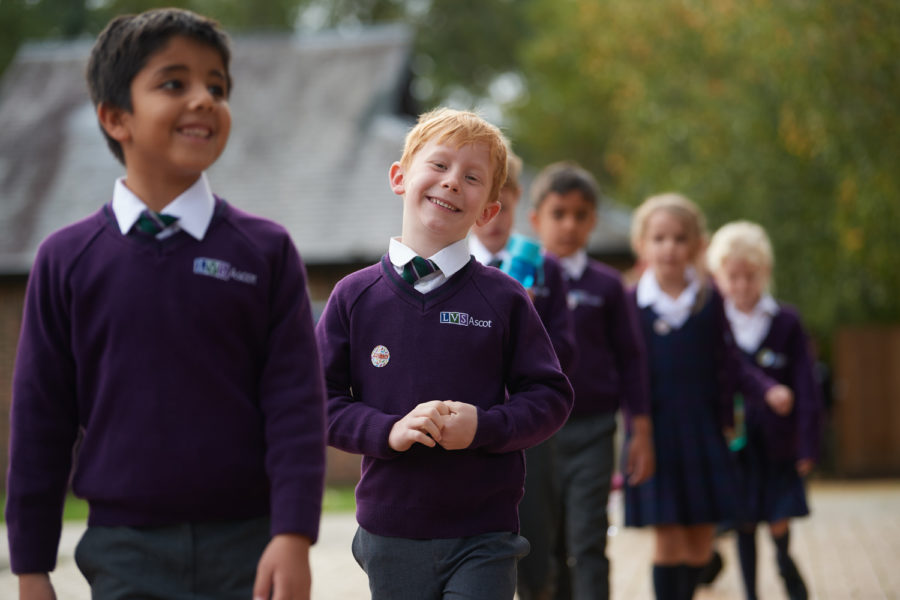 Junior School children in the playground