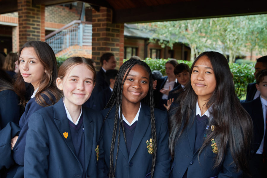 senior school students smiling