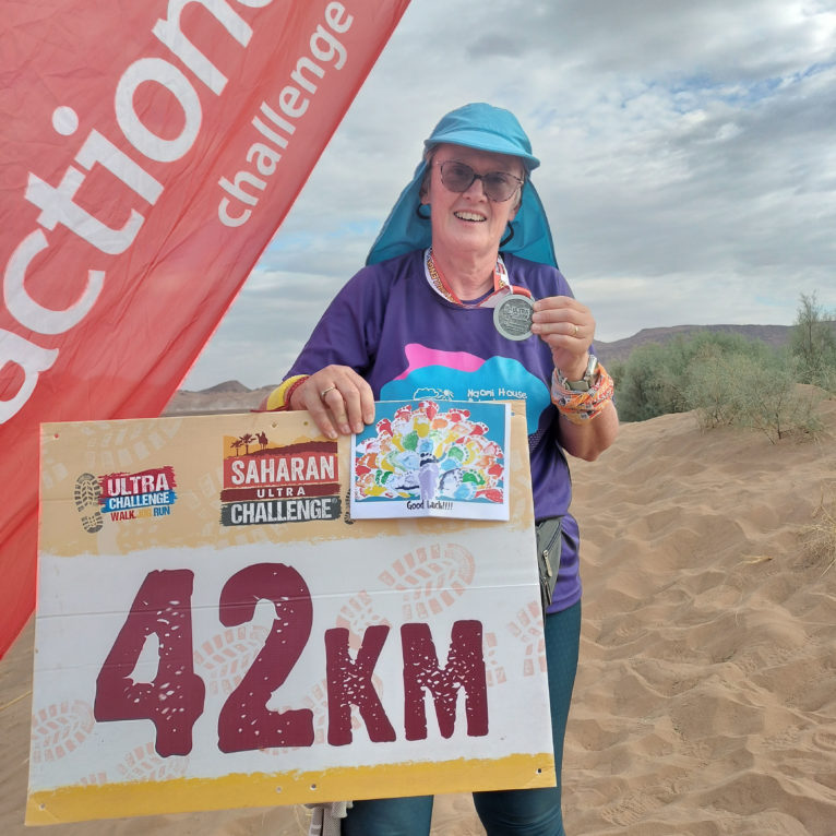 Lady completed Sahara Challeneg