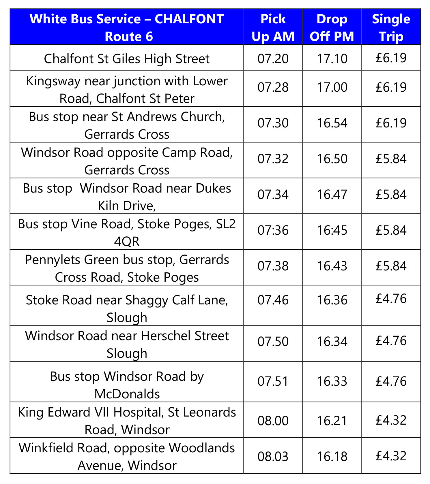 lvs ascot bus route