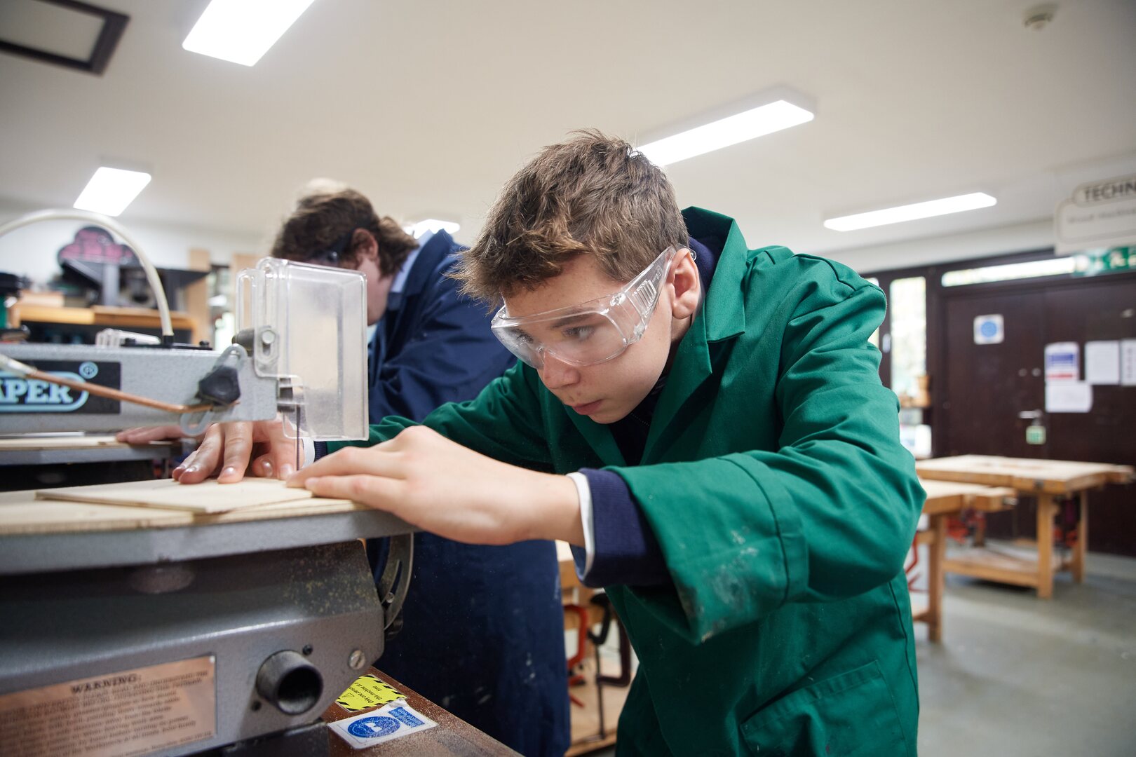 LVS Ascot boy in workshop