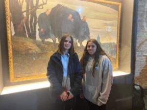 Ypres school trip girls smiling