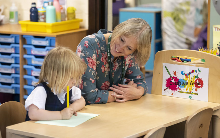 LVS Ascot teacher and child